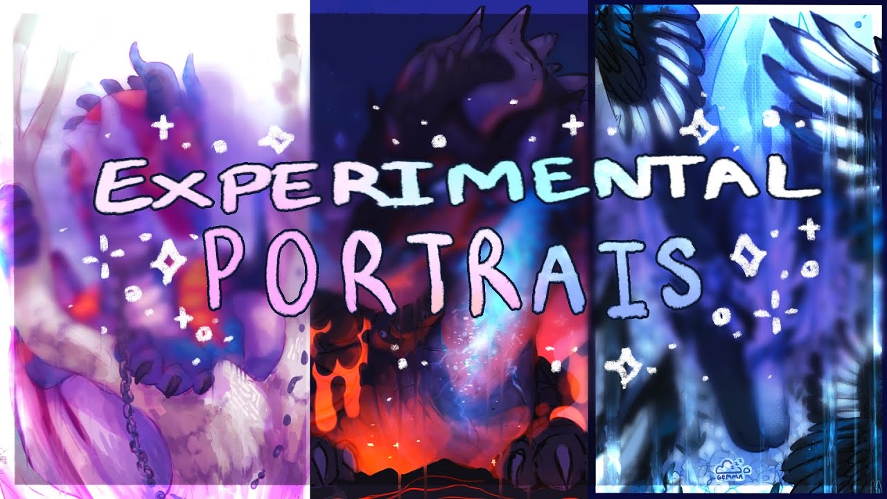 Experimental Portraits || Process || speedpaint