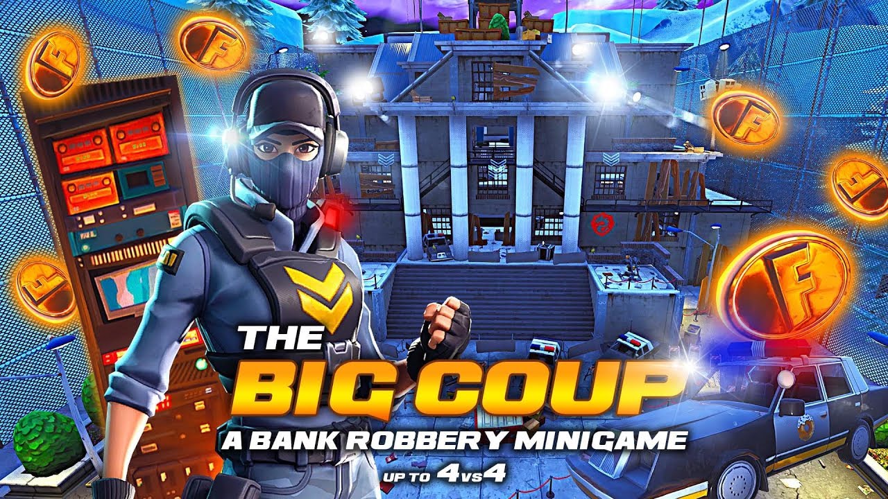 Bank Robbery Cops and Robbers! CREATIVE ISLAND by Prudiz | Fortnite Creative Island