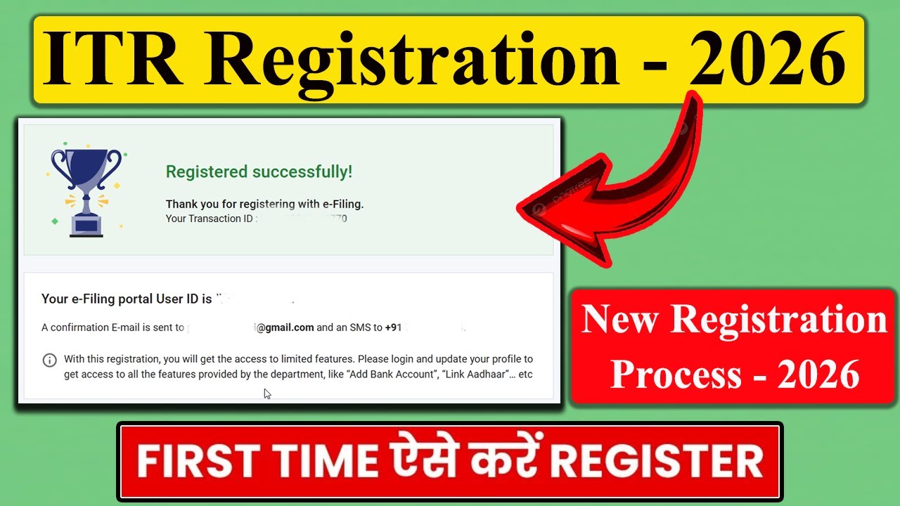 ITR Registration 2026 | How to Register on Income Tax Website | How to Register For Income Tax