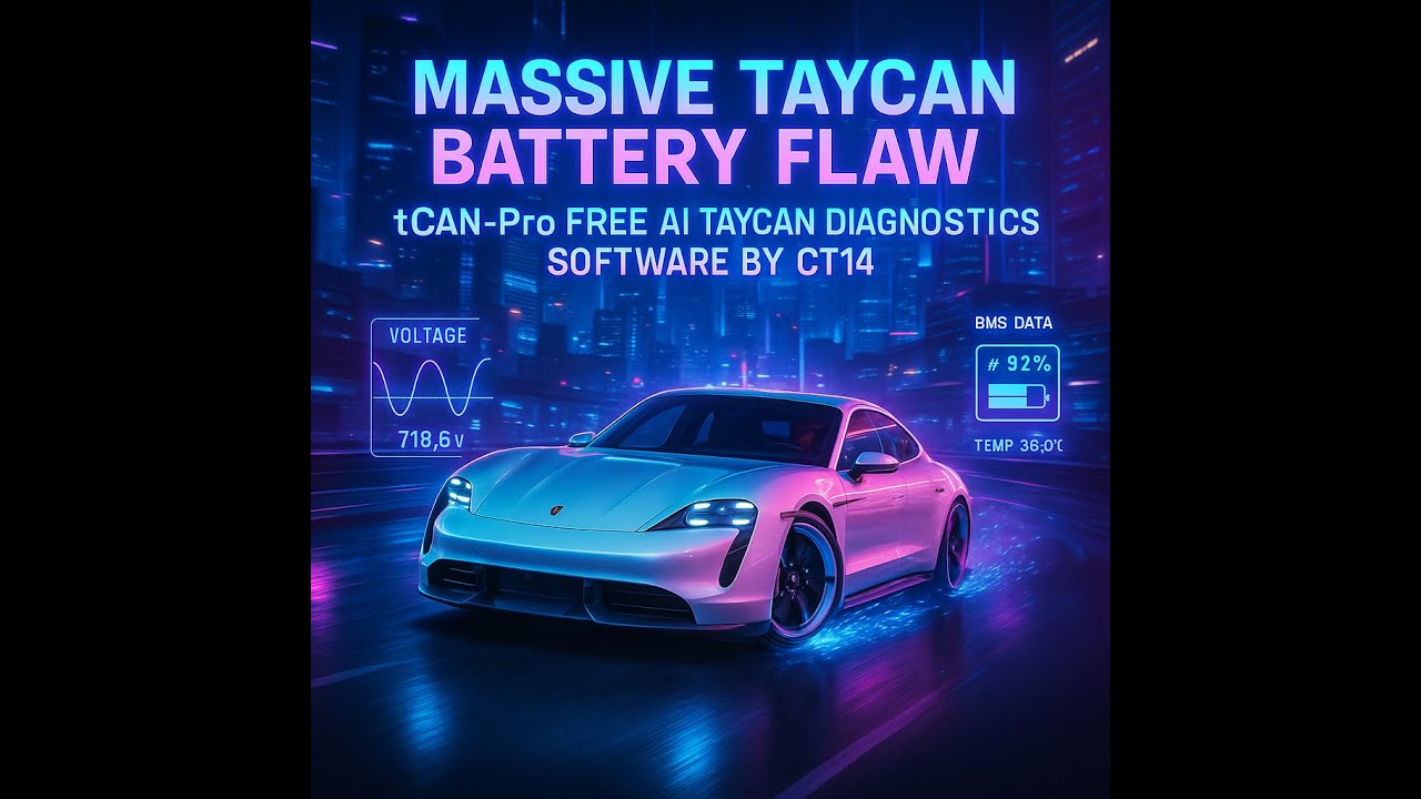 MASSIVE TAYCAN BATTERY FLAW & FREE BATTERY AI DIAGNOSIS SOFTWARE  BY CT14 GARAGE