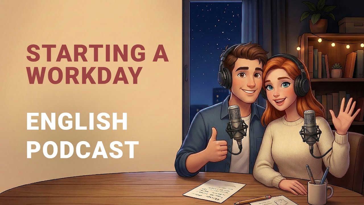 English podcast for learning | Starting a Workday | English Listening Practice