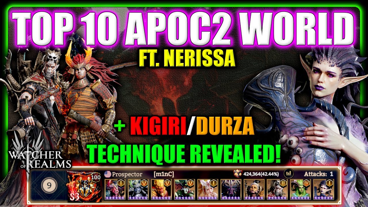 Nerissa Top 10 Run in Apoc 2! - 424k! Full Apoc 2 Guide | Watcher of Realms