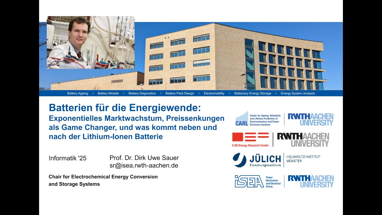 Batterien für die Energiewende | Prof. Dr. Dirk Uwe Sauer