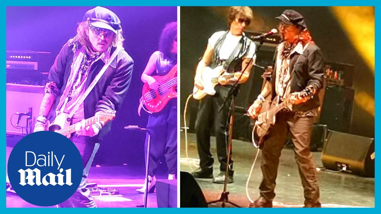 Johnny Depp performs at London's Royal Albert Hall with Jeff Beck as trial jury deliberates