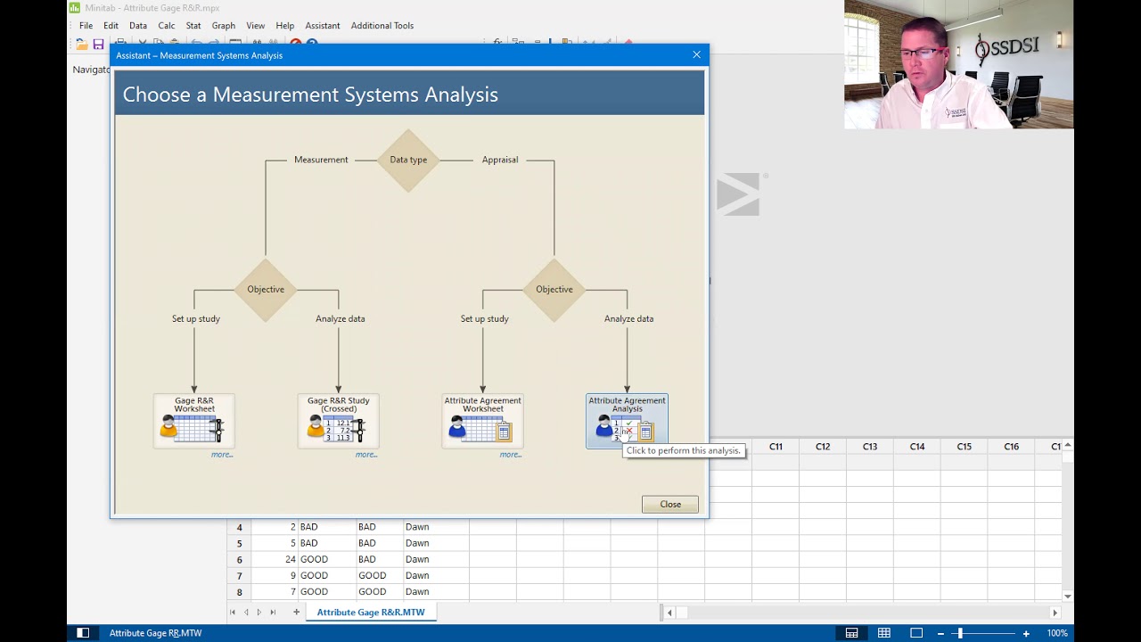A Brief Introduction to the Attribute Gauge R&R using Minitab