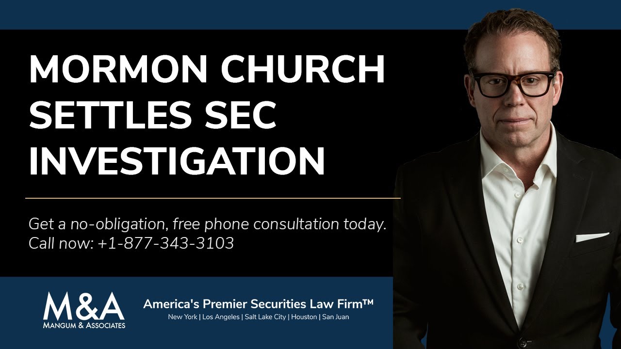 Mormon Church Settles SEC Investigation