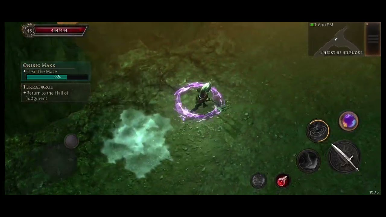 Oniro ARPG gameplay: A Multicasting Skills Build through looted Items. 