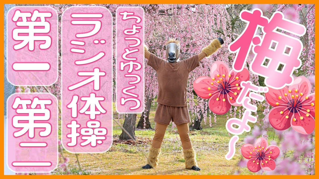 ☆梅の季節ですよ～！☆【ラジオ体操第一第二】ちょっとゆっくりペースです😄　笑顔で楽しく元気よく！