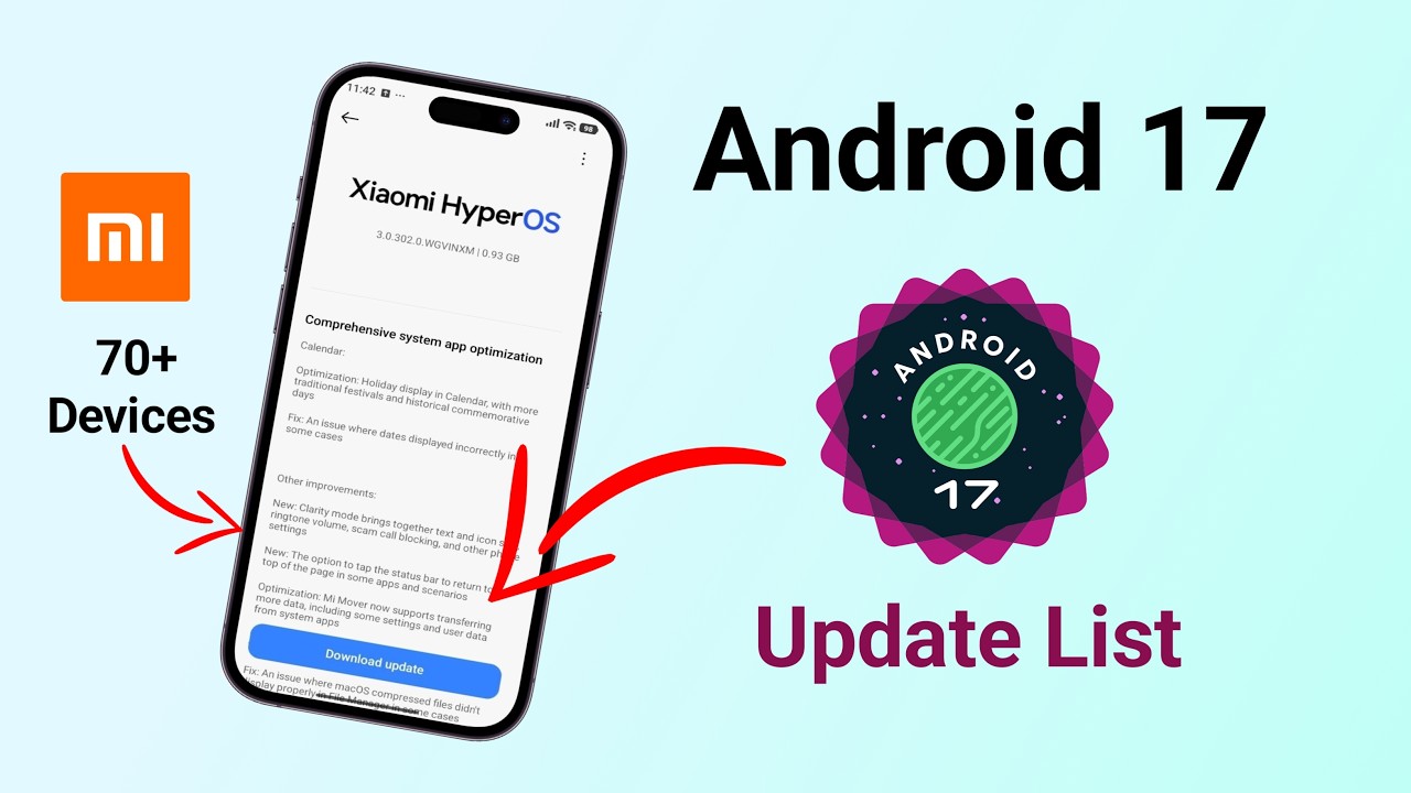 70+ Xiaomi Android 17 Eligible Devices List | HyperOS 4 Update 🔥