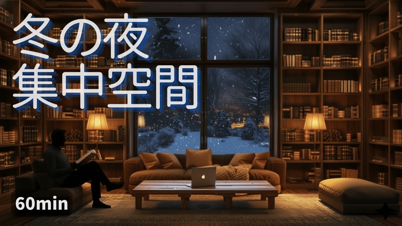 【深夜書斎BGM】冬の夜と集中空間の、静かなチップチューン × 大人のLo-fi | 副業・集中・読書 | Quiet Work Session