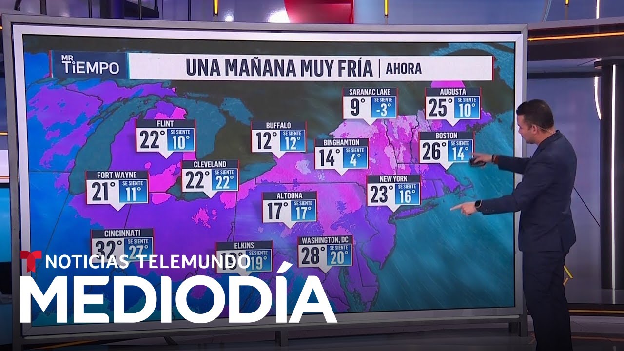 Noreste con temperaturas gélidas mientras Texas y el Centro disfrutan calor | Noticias Telemundo