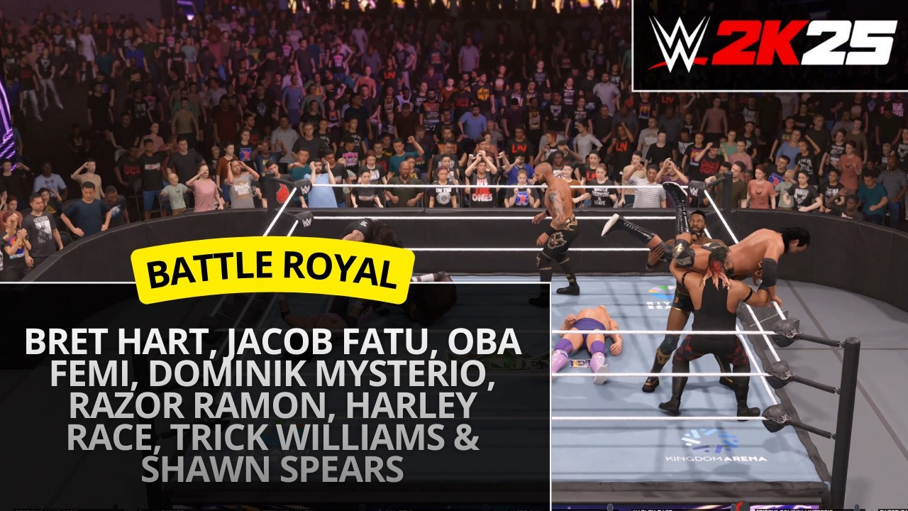 WWE 2K25 – Bret Hart vs Jacob Fatu vs Oba Femi vs Dominik Mysterio (Battle Royal)