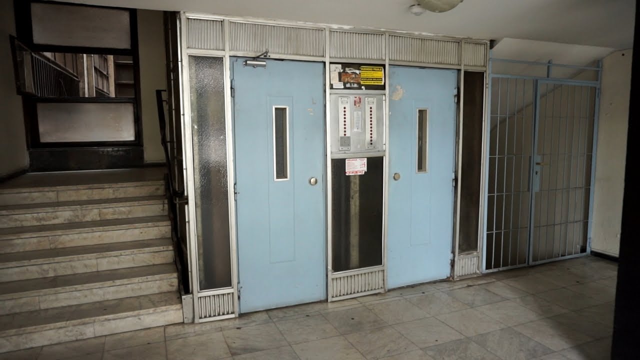 1960s Daka (Schindler) traction elevators with manaul doors @ Kneza Miloša 16, Belgrade, Serbia