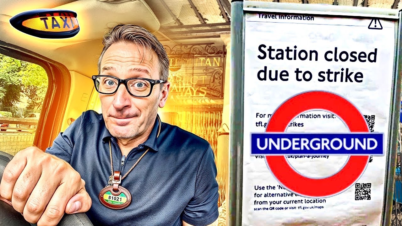 London tube STRIKE! My taxi drivers long day.