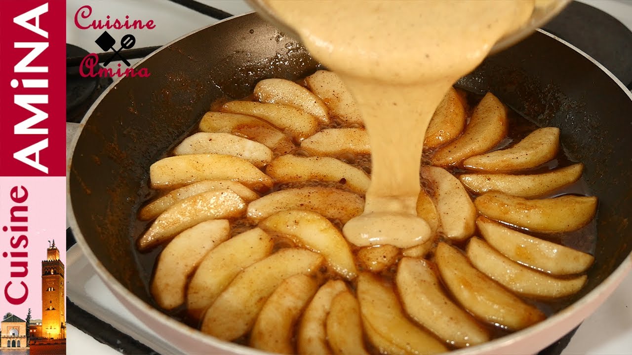 تجربتي مع كيكة التفاح فالمقلاة فعلا انبهرت😱سهلة سريعة بلا تعب أو جهد دغيا حضرتها فالكوطي وطارت مسفجة