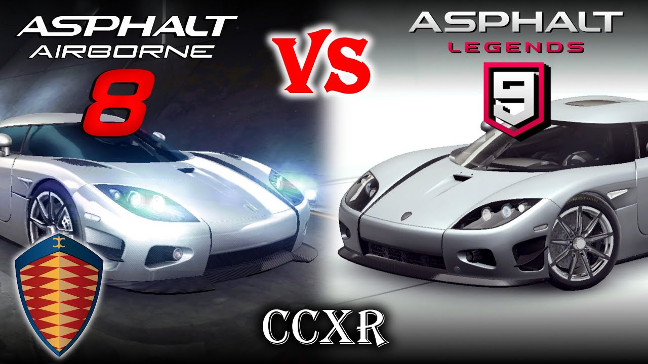 Koenigsegg CCXR: Asphalt 8 (Trevita) vs Asphalt 9