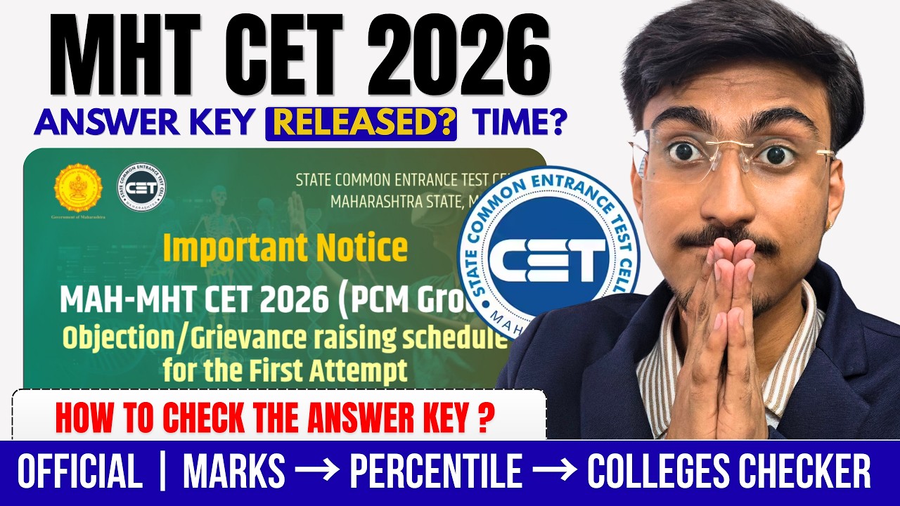 🚨 MHT CET 2026 Answer Key Released? 🔥 Official College Predictor | Marks vs Percentile