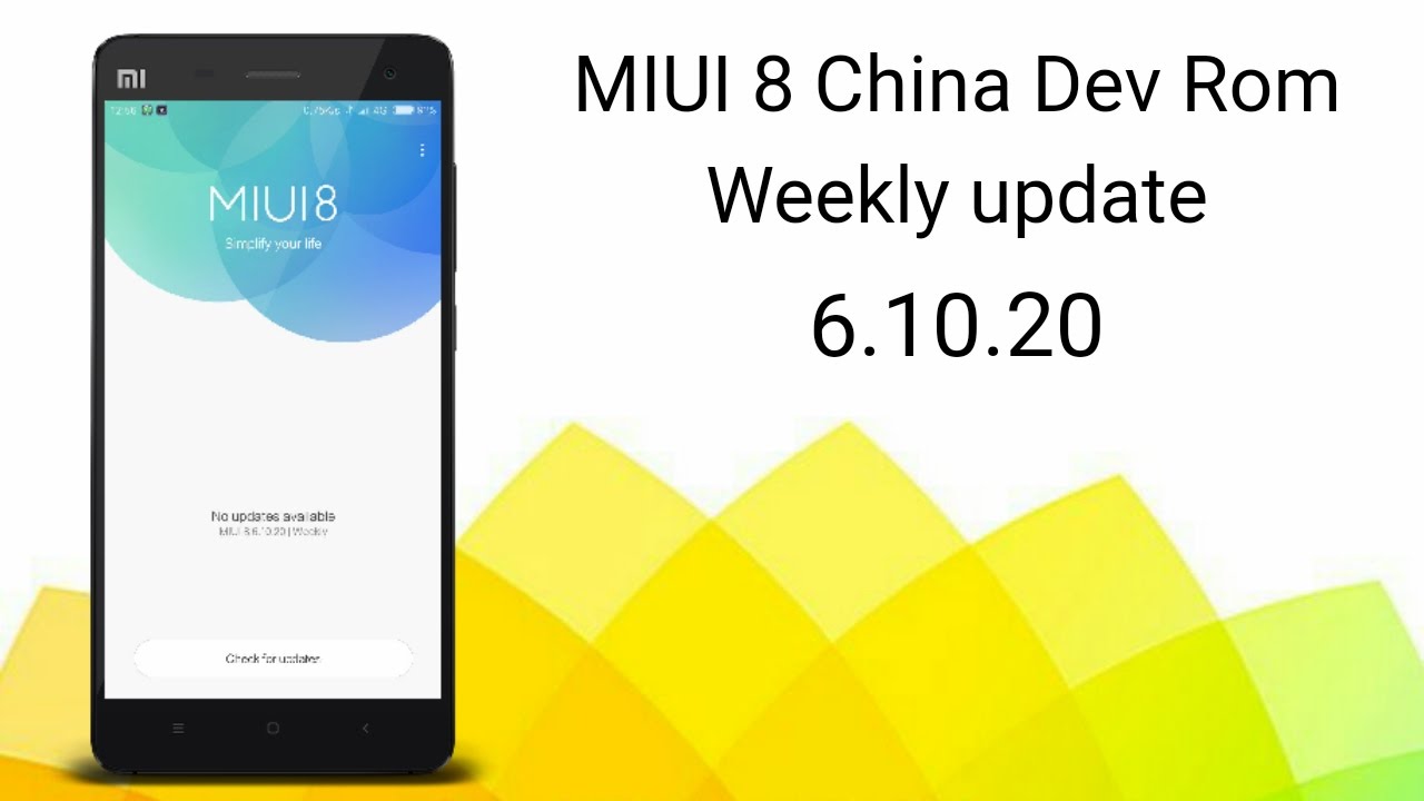 MIUI 8 China Dev ROM 6.10.20