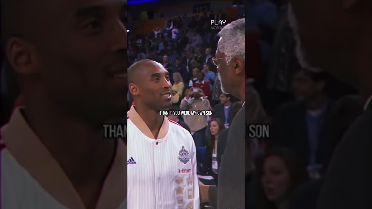 Bill Russell and Kobe Bryant share a moment 💜💚 #shorts #kobebryant #billrussell #nba