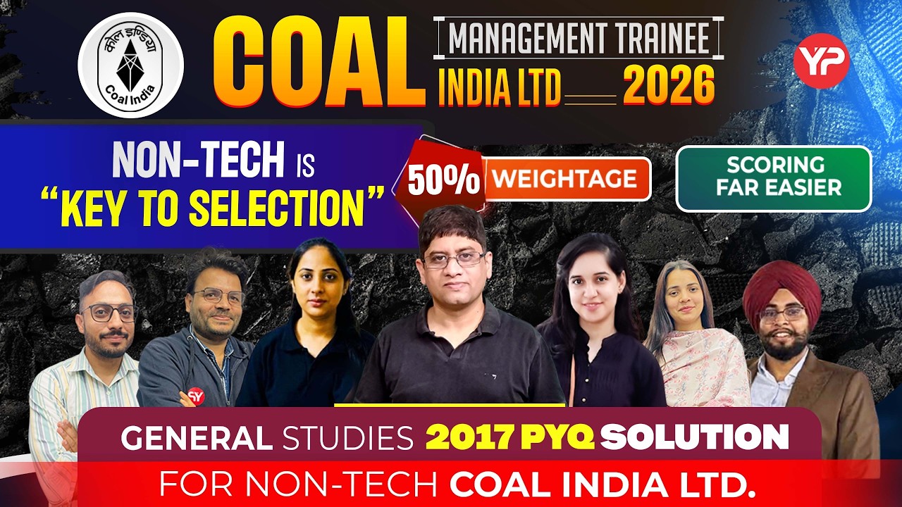 CIL MT General Studies, Analysis & solution (All Branches) to previous year's paper held in 2017