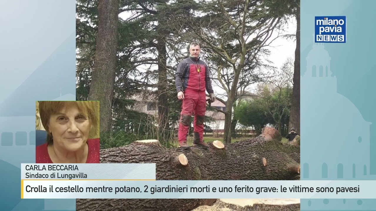 Cade il cestello mentre potano, 2 giardinieri morti e 1 ferito grave a Opera: le vittime sono pavesi