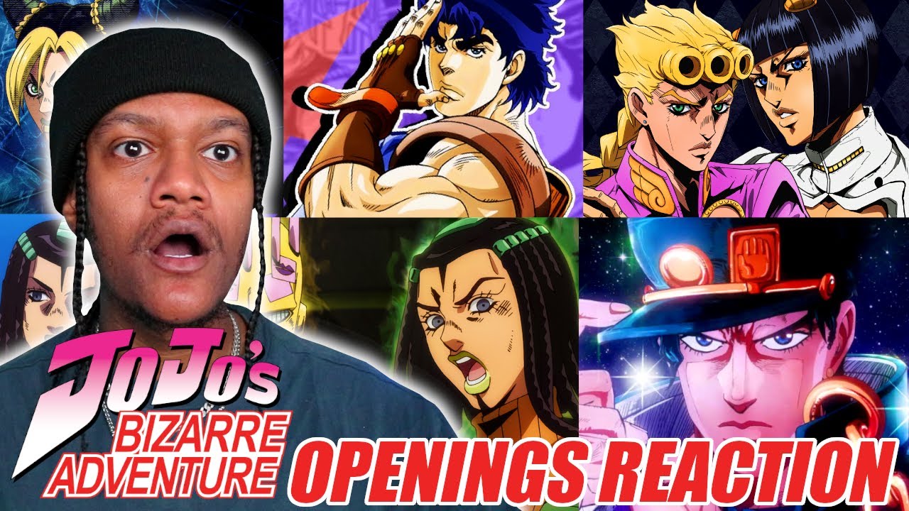 FIRST TIME REACTING to ALL of JOJO's BIZARRE ADVENTURE Openings (1-11)
