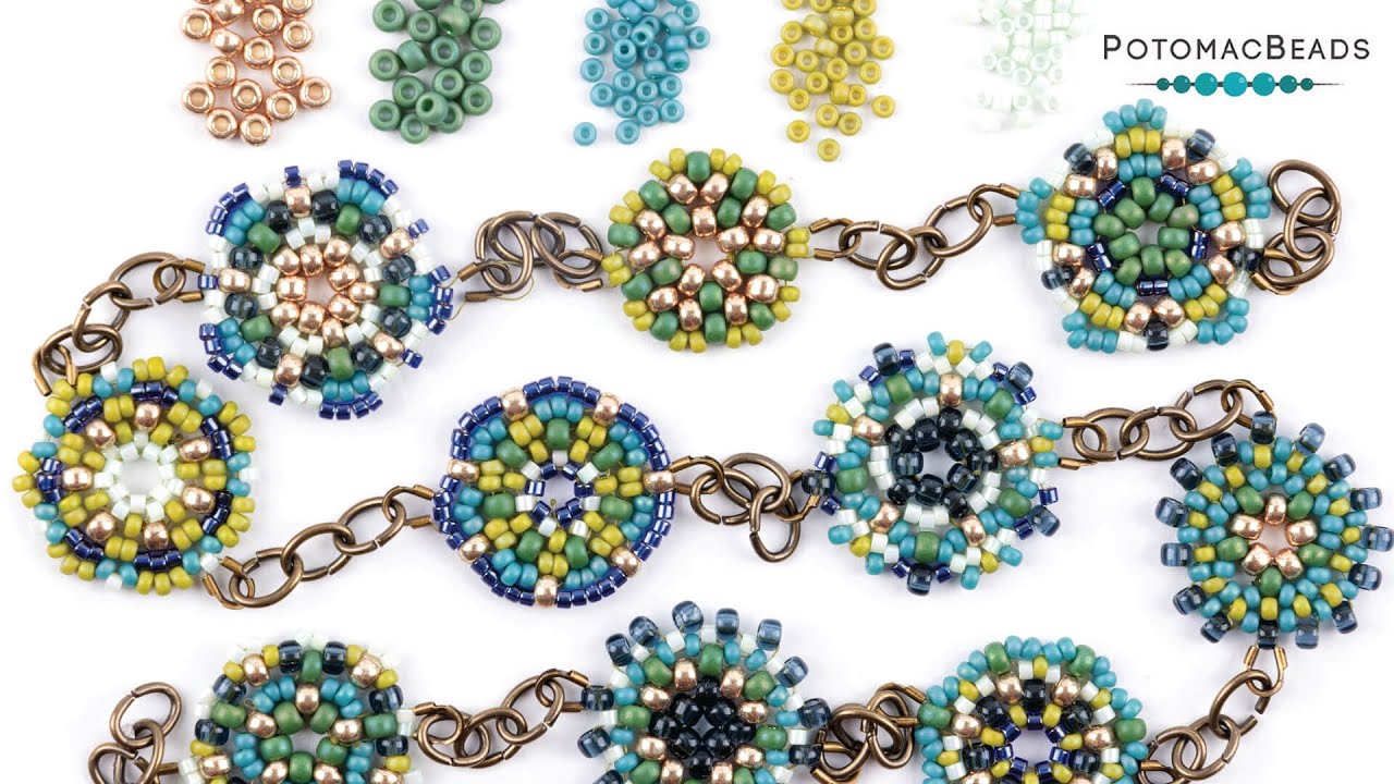Freeform Circular Peyote Stitch - DIY Jewelry Making Tutorial by PotomacBeads