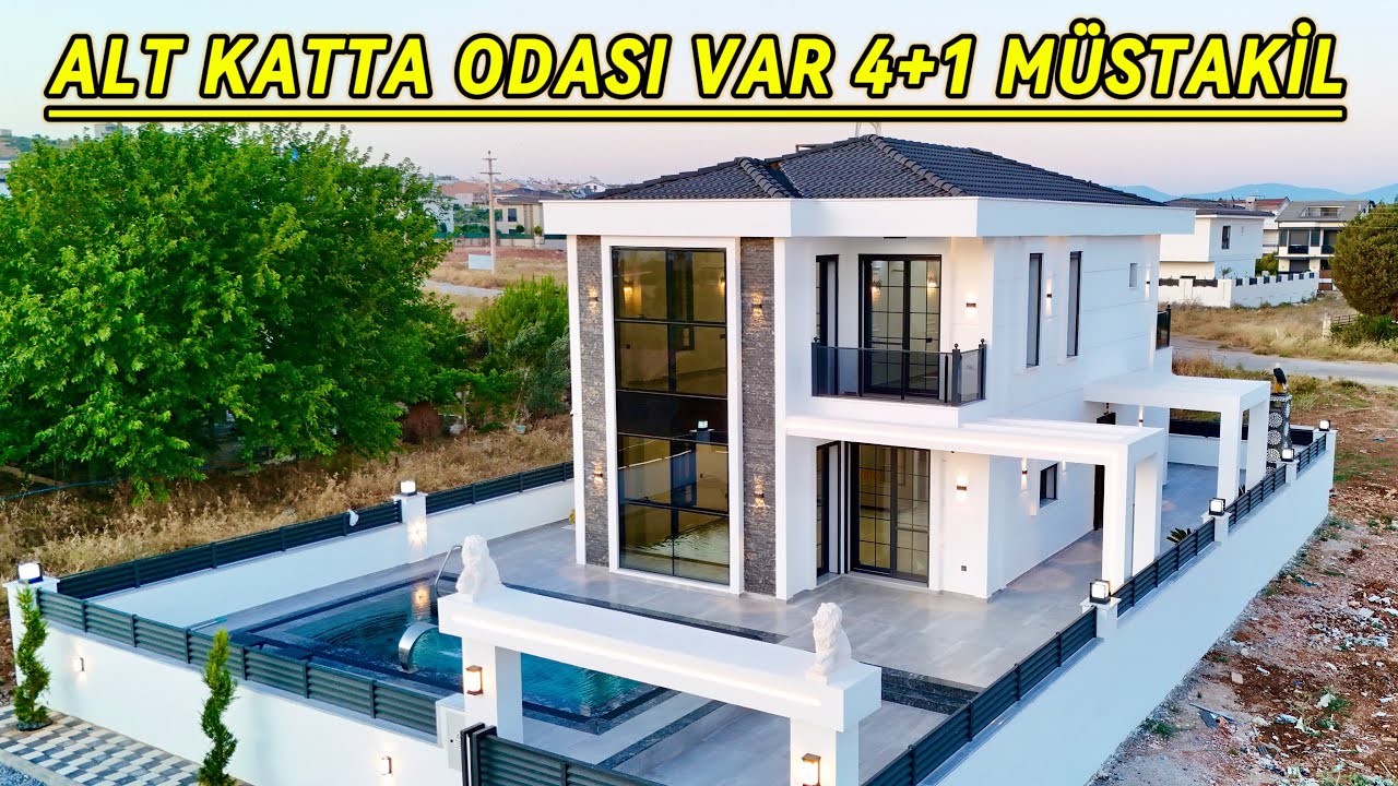 Didimde Satılık 316 m2 Arsa İçerisinde Satılık Alt Katta Odası Olan 4+1 Sıfır Müstakil Villa /No:325