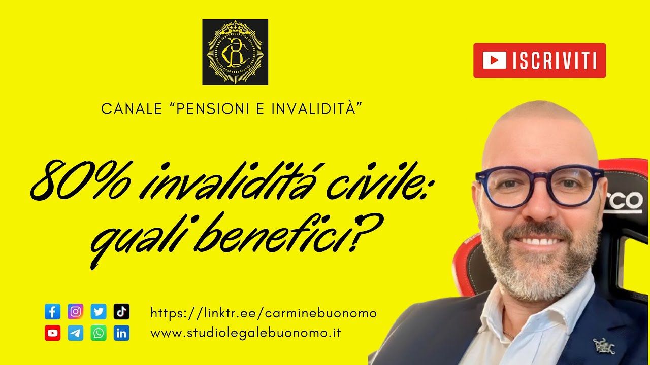 80% invaliditá civile: quali benefici?