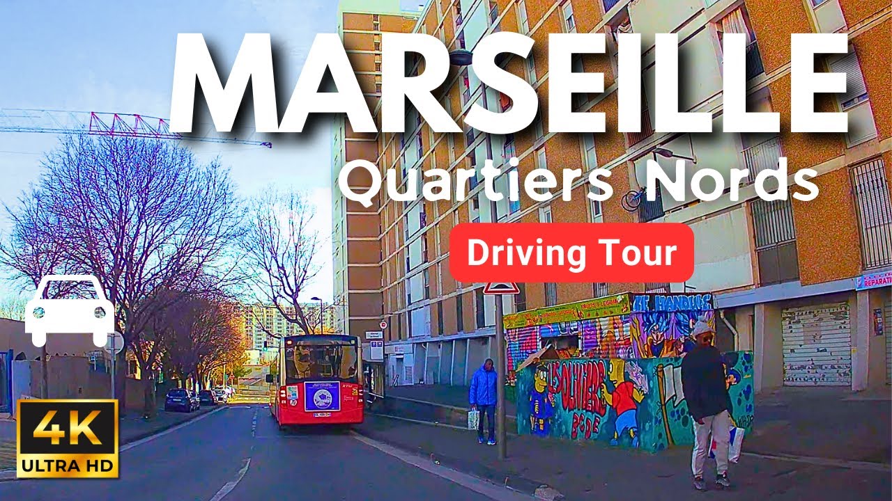Driving Tour [4K] 🇫🇷 🚗МАРСЕЛЬ: В самом сердце опасных северных районов🏢 Франция