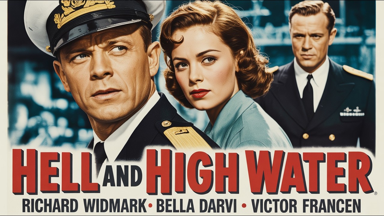 Hell and High Water 1954 Film in English, Richard Widmark, Bella Darvi, Victor Francen