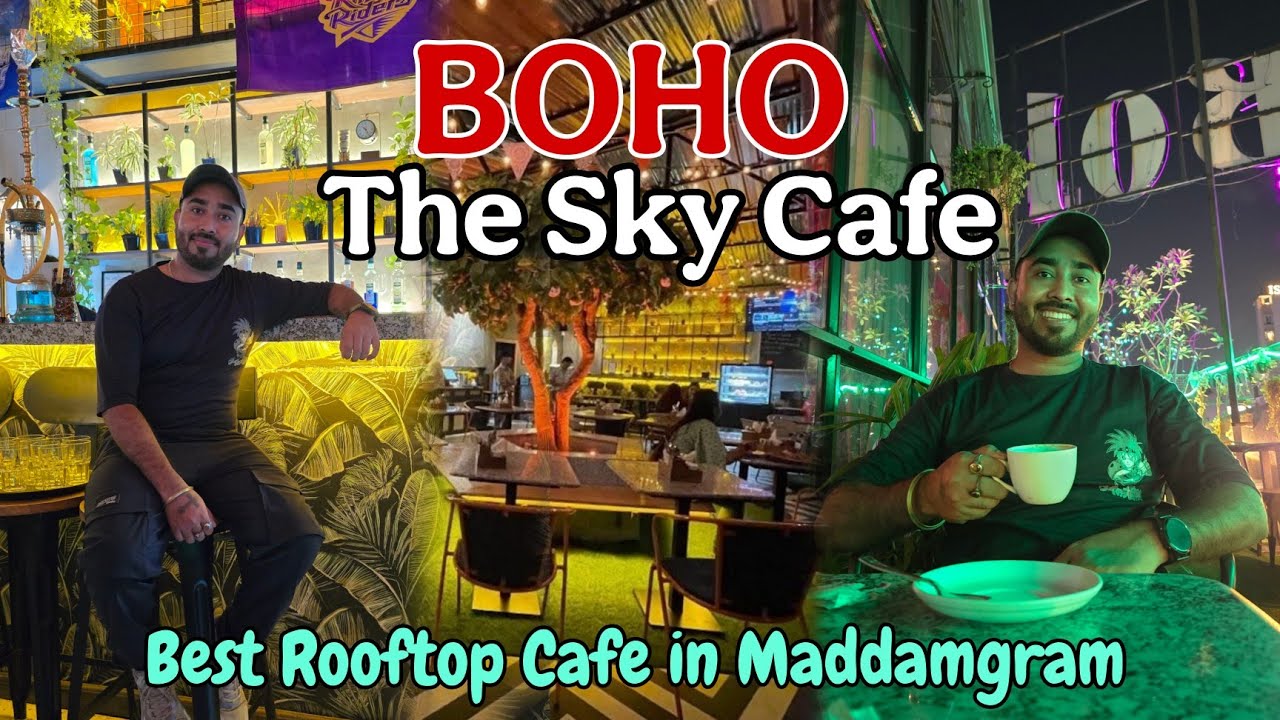 Boho The Sky Cafe Maddamgram 😍 Best Couple and Friendly Cafe in Kolkata | Rooftop Cafe in Maddamgram
