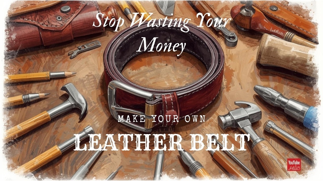 How to make a Leather Belt / Beginners Project /#vegtan #diy #asmr #handmade #leathercraft #leather