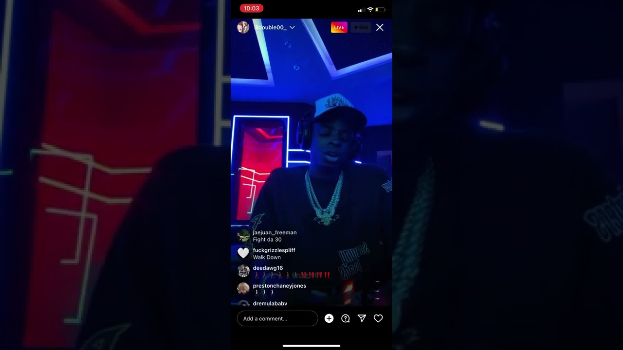 Lil Double 0 In The Studio Recording (IG Live)🔥🔥🔥