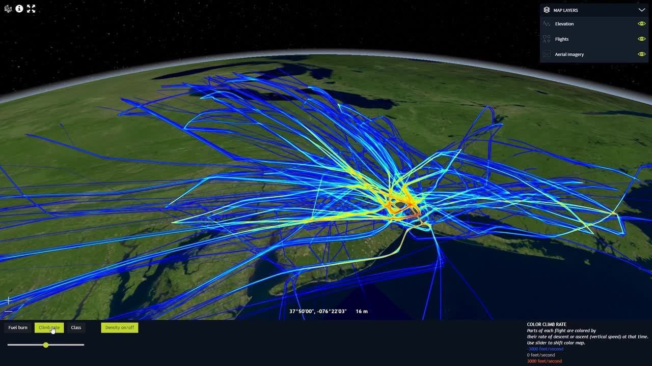 Visualizing 4D Flight Data in the Browser with LuciadRIA