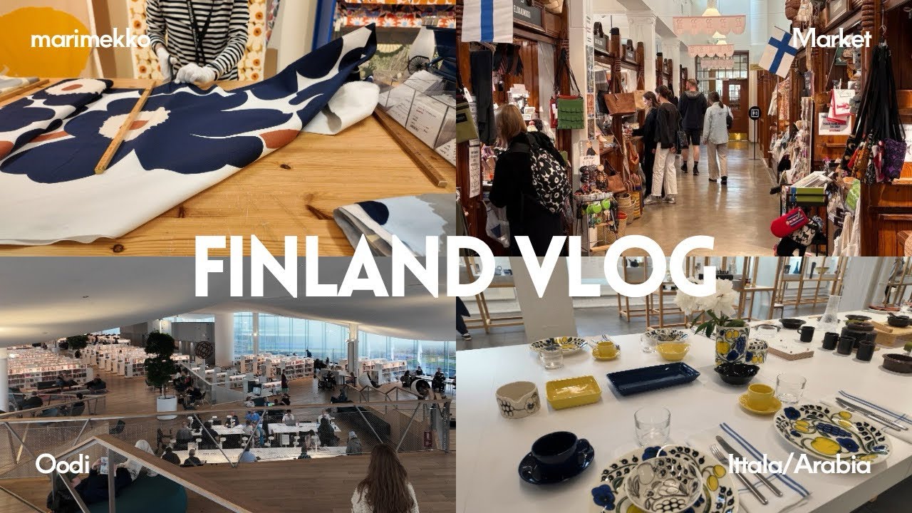 【Finland Trip #2】6泊8日の北欧フィンランド旅行🇫🇮Day3|マリメッコ本社|イッタラアラビアデザインセンター|ハカニエミマーケット|artek🪑|Oodi📚 [EN/KR]