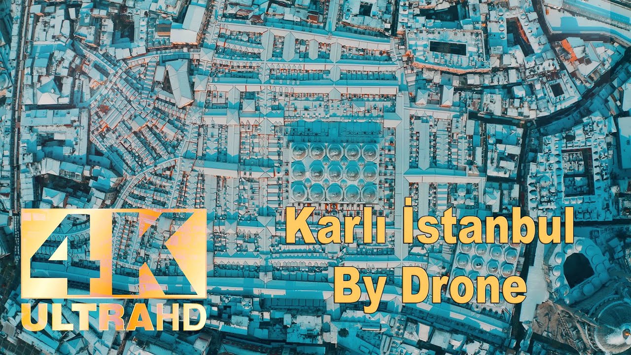 4K Karlı İstanbul Fatih Tarihi Yarımada(Ayasofya Cami-Beyazıt-Eminönü-Süleymaniye Cami) By Drone