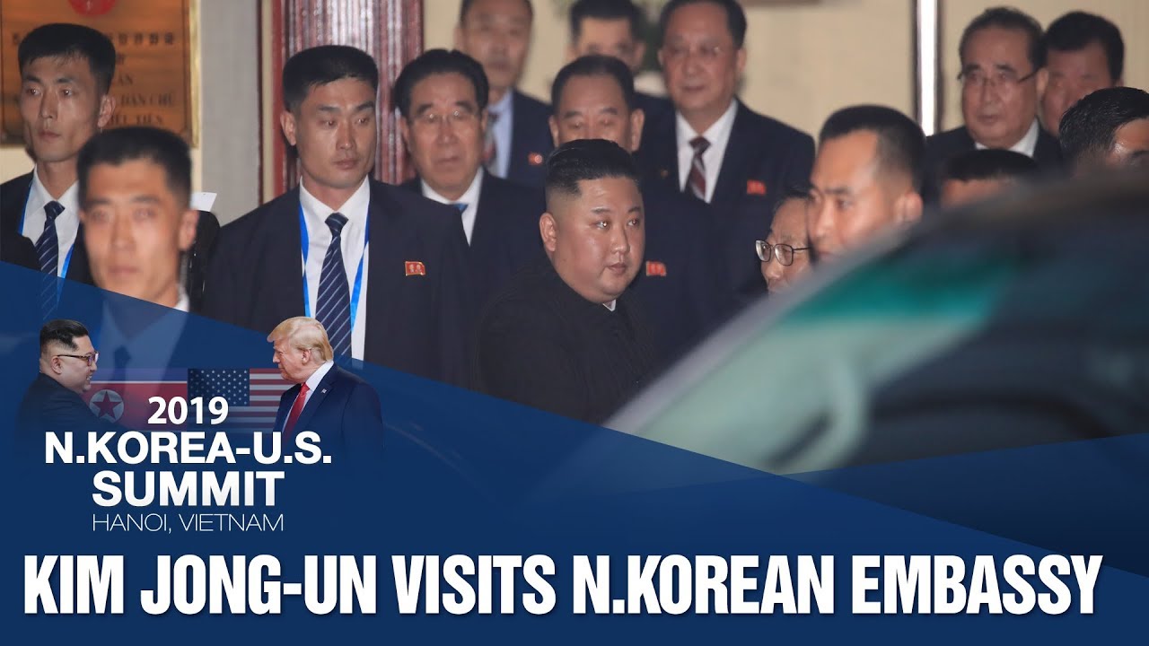 [2019 N.KOREA-U.S. HANOI SUMMIT] KIM JONG-UN VISITS N.KOREAN EMBASSY