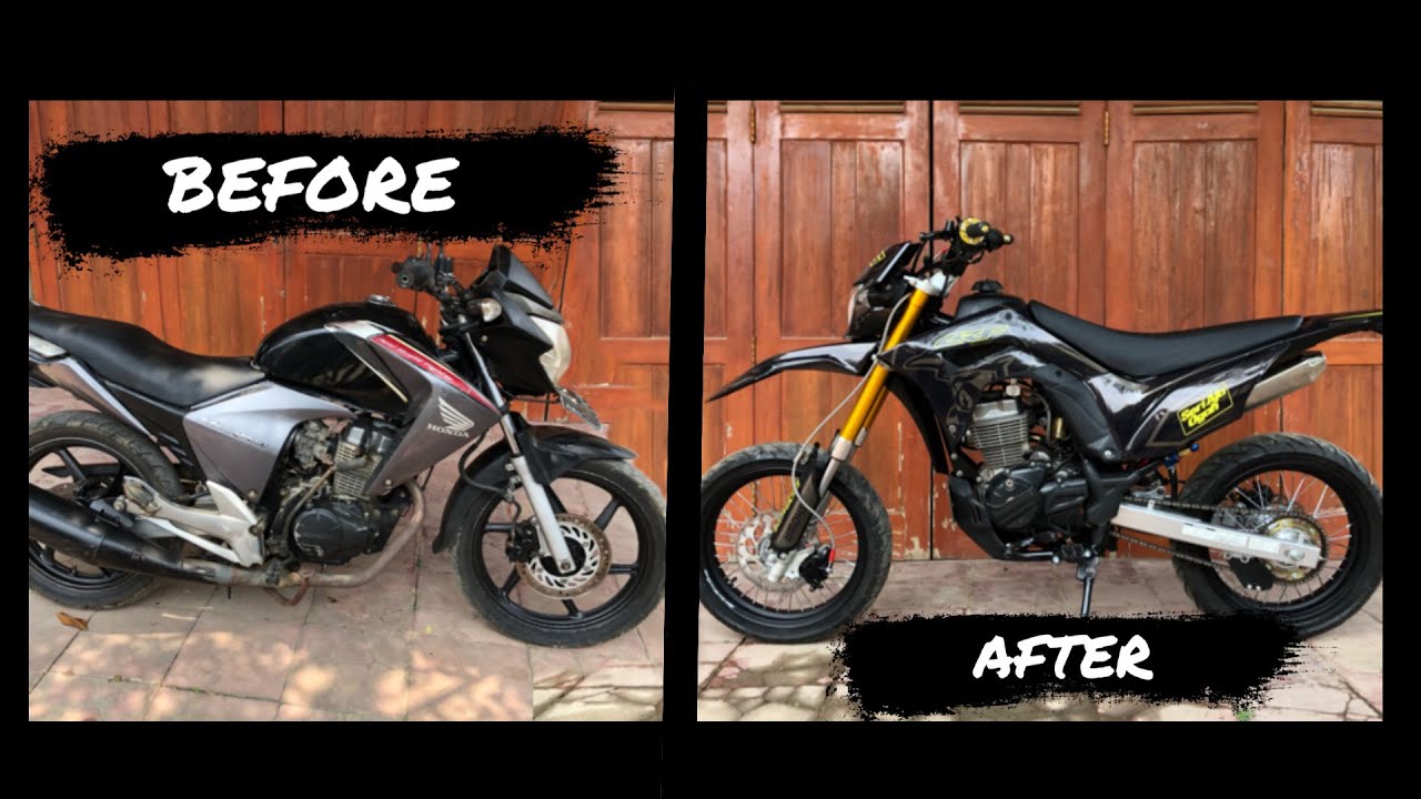 REVIEW MEGAPRO MONO MODIF CRF 150L SUPERMOTO