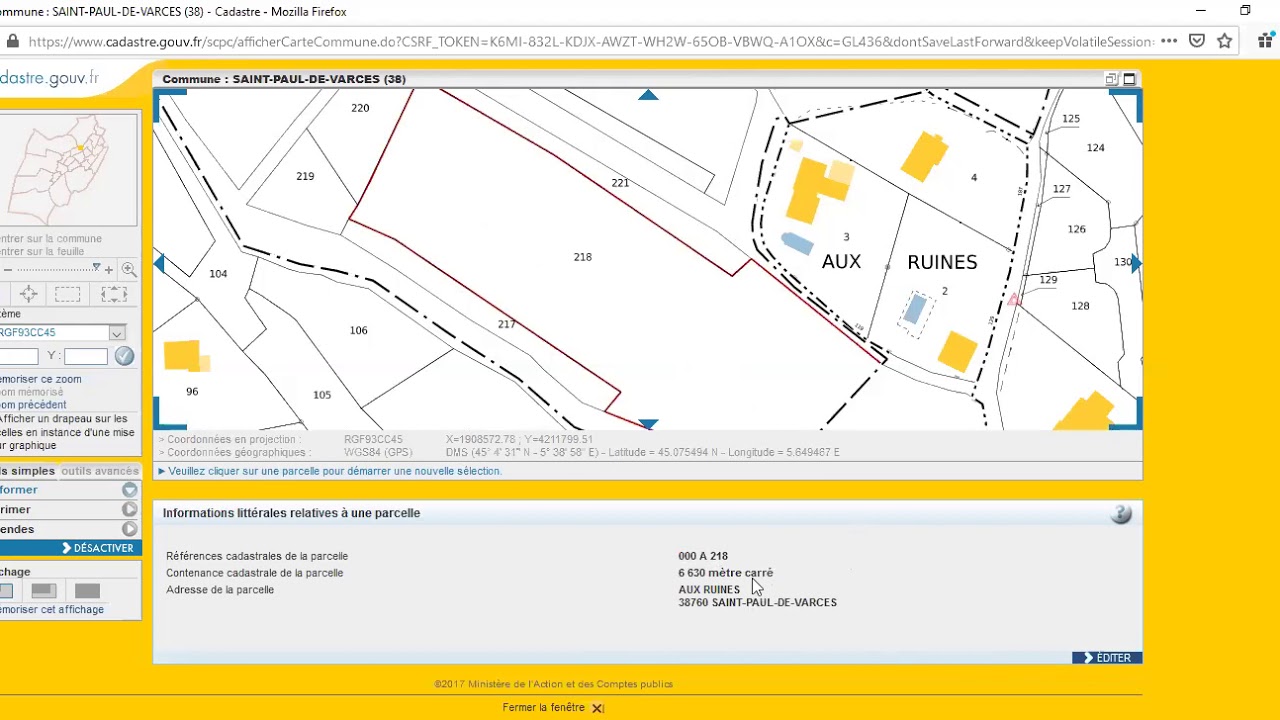 geoportail cadastre