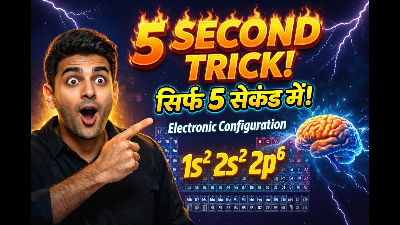 Electronic Configuration in 5 Seconds 🔥 | Sabse Easy Trick Ever | Class 11 Chemistry