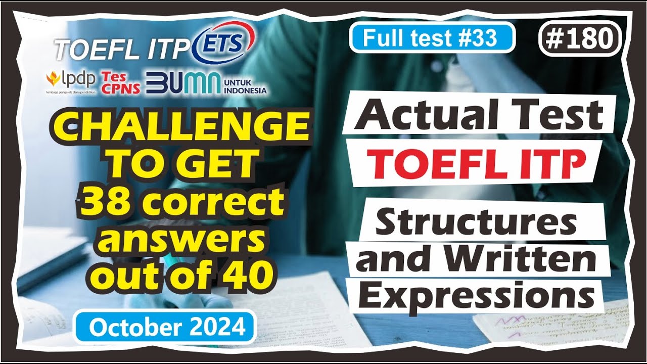 Latihan Bank Soal TOEFL ITP Structures and Written Expressions October 2024 #toeflitp #tipstoefl