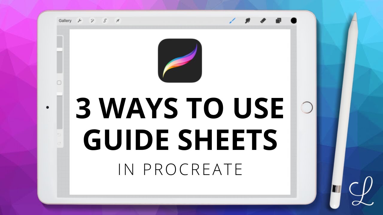 Procreate Lettering Guides: 3 Ways to Use Guide Sheets | iPad Lettering #procreatetutorial