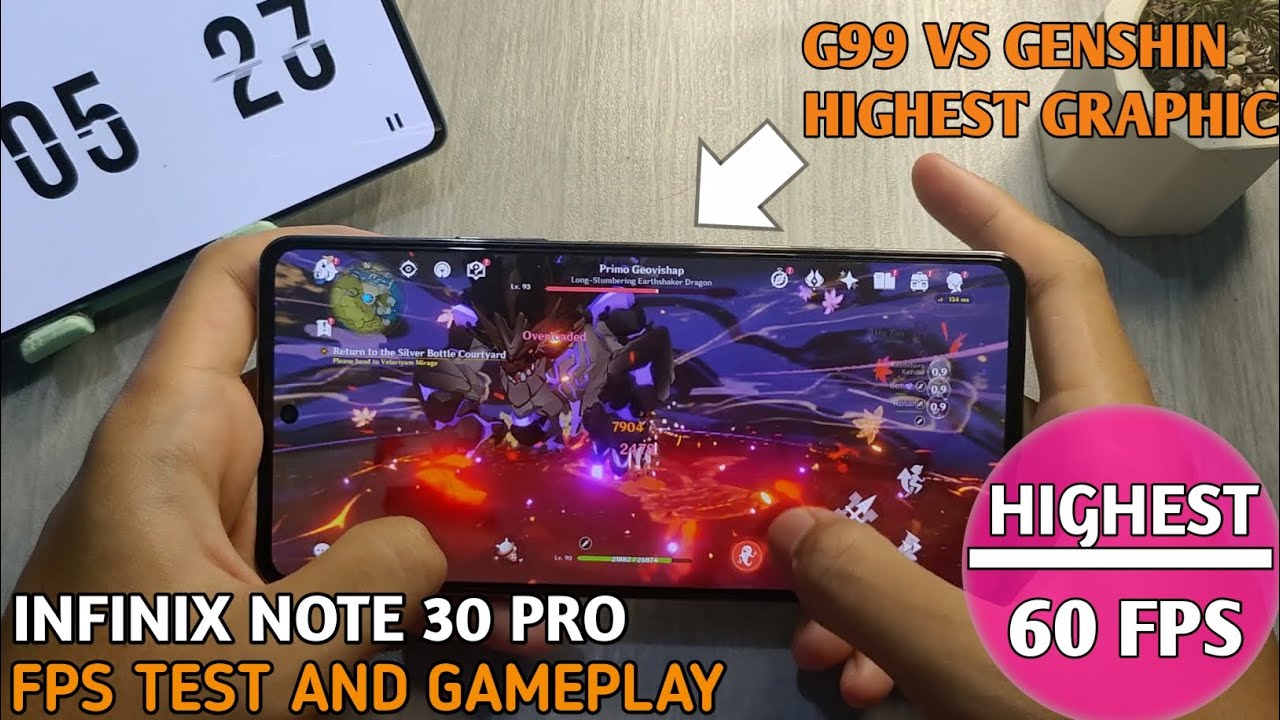 INFINIX NOTE 30 PRO MEDIATEK HELIO G99 GENSHIN IMPACT GAMING TEST | HIGHEST 60 FPS