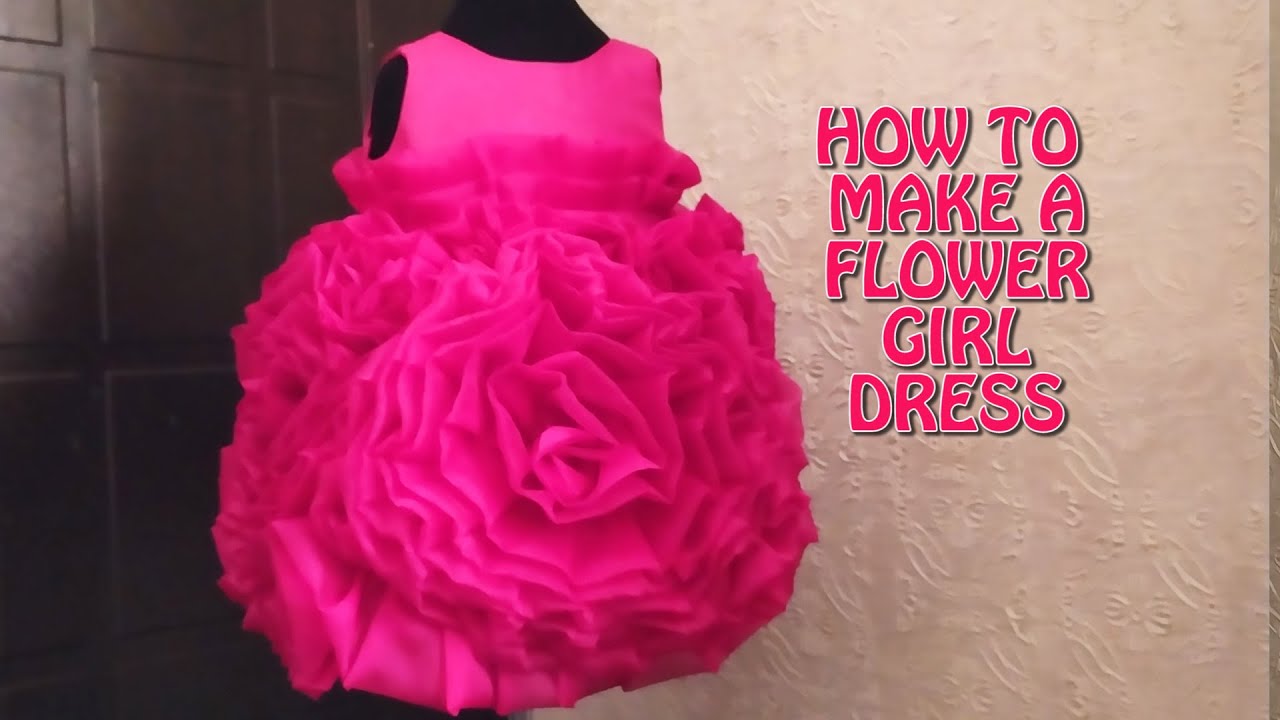 HOW TO MAKE A RUFFLE FLOWER GIRL DRESS /ORGANZA