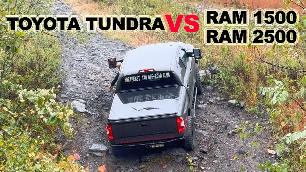 Toyota Tundra vs Ram 1500 vs Ram 2500 Off Road 4x4 Muddy Hill Climb Test!!!