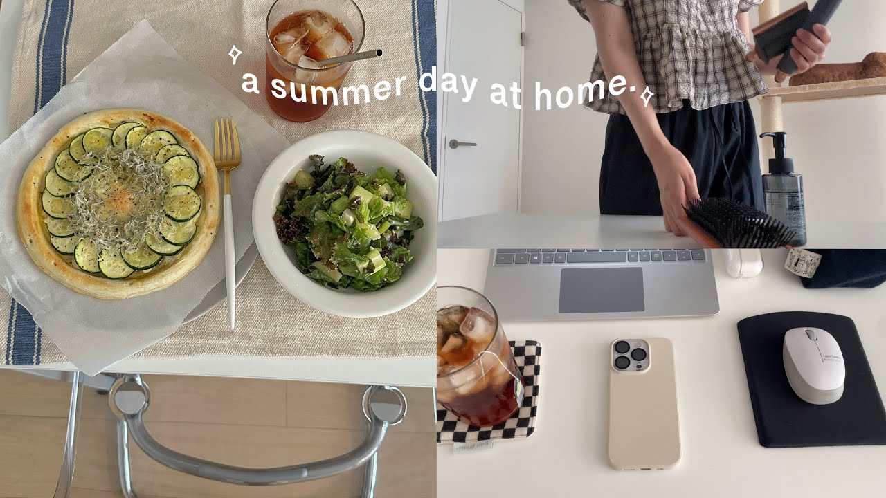 vlog. 自宅で過ごす夏の日常🏡簡単な夏の自炊メニュー☀️what i eat in a day🧚🏻休日ルーティン
