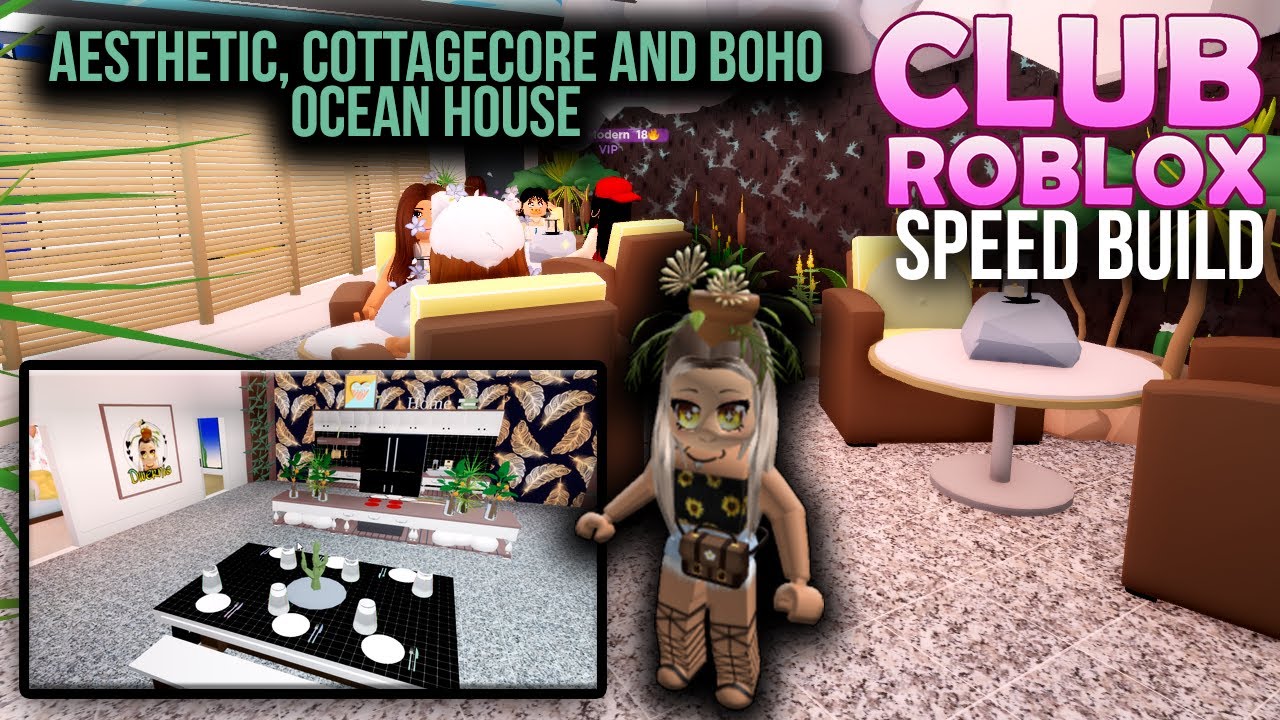Ocean house aesthetic, boho and cottagecore speed build