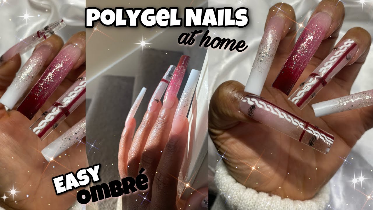 EASY POLYGEL OMBRÉ NAILS | Testing NEW PRODUCTS from AOKITEC | Glass Plaid + Double Ombré