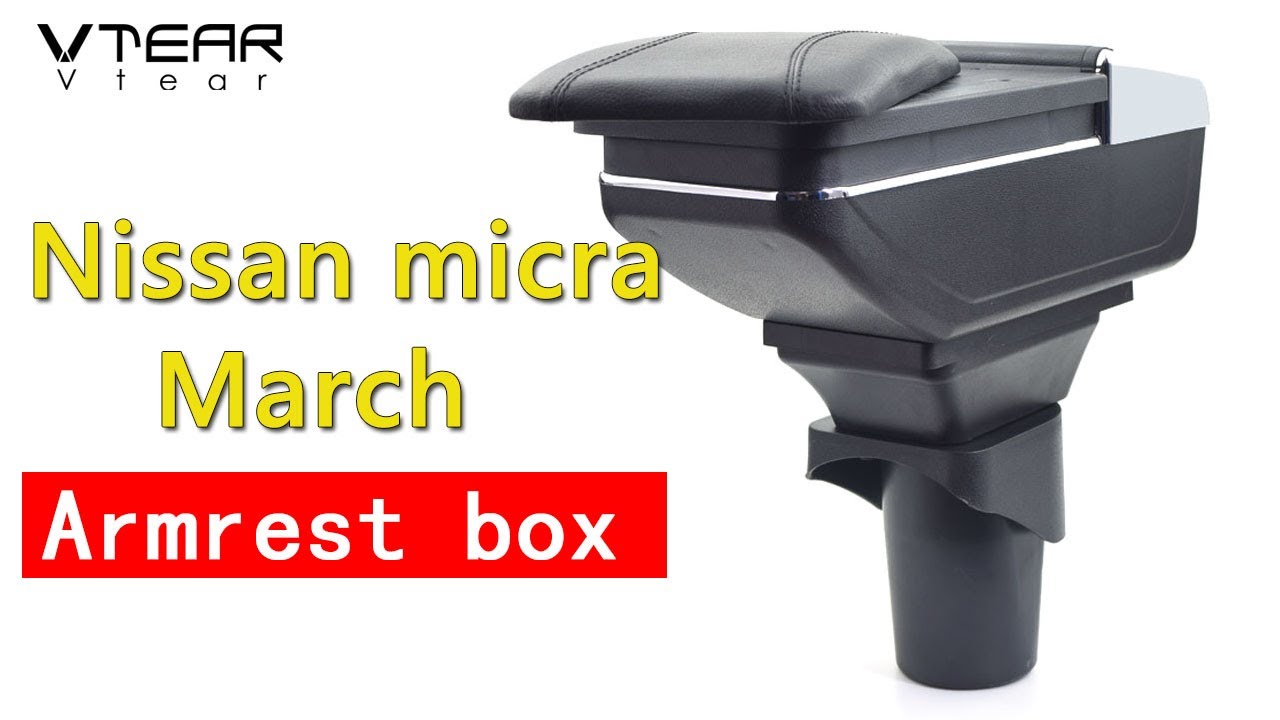 How to install Vtear for Nissan micra March armrest  2010 2011 2012 2013 2014 2015 2016